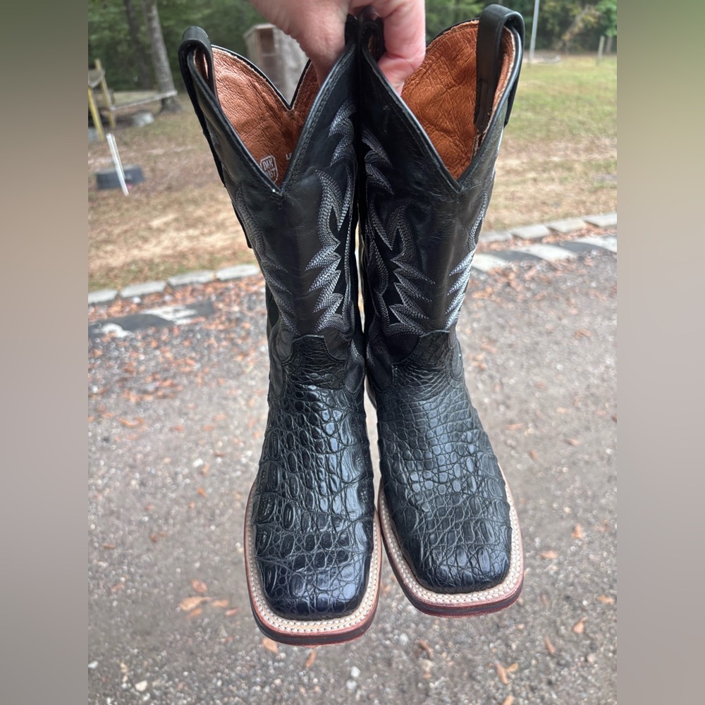 Dan Post Black alligator cowgirl boots